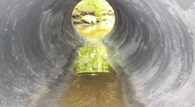 Culvert lined with Geocast