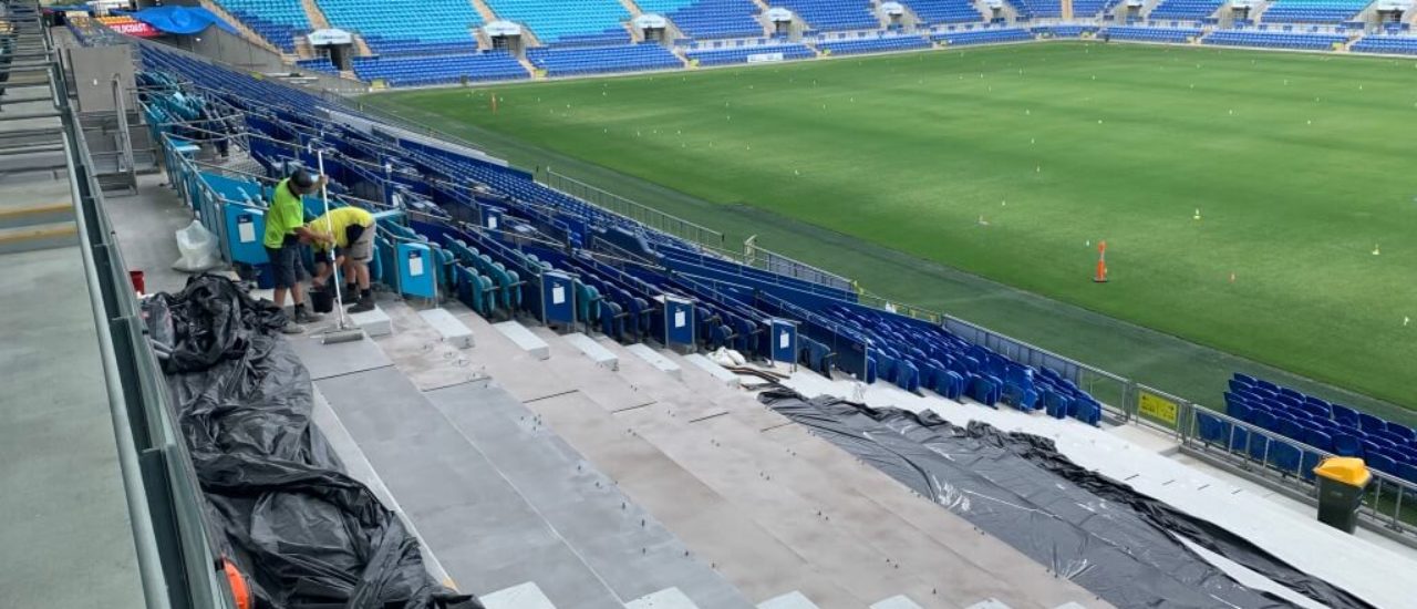 C-BUS STADIUM DURING INSTALLATION