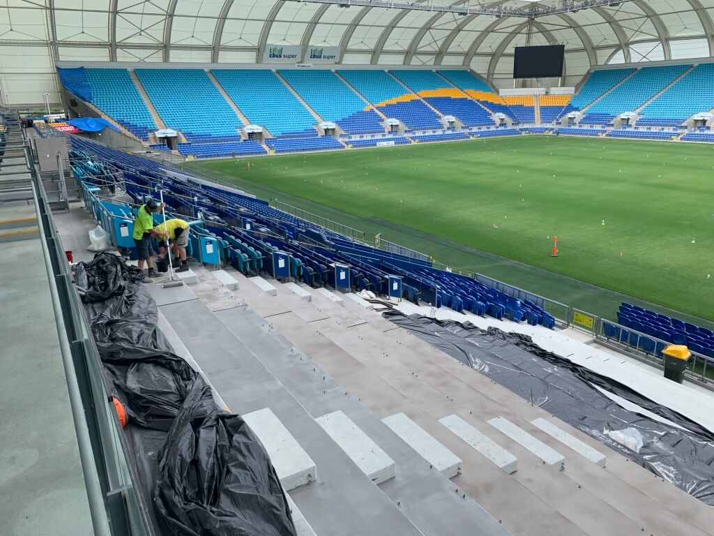 C-BUS STADIUM DURING INSTALLATION